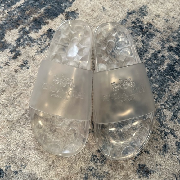 Transparent Clear Coach Slippers Women’s - Picture 2 of 4